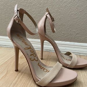 Sam Edelman Nude/Tan Ankle Strap Heels